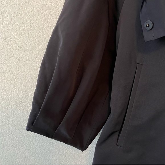 Club Monaco Cropped Puff Sleeve Nylon Cape Style Jacket - Picture 5 of 8